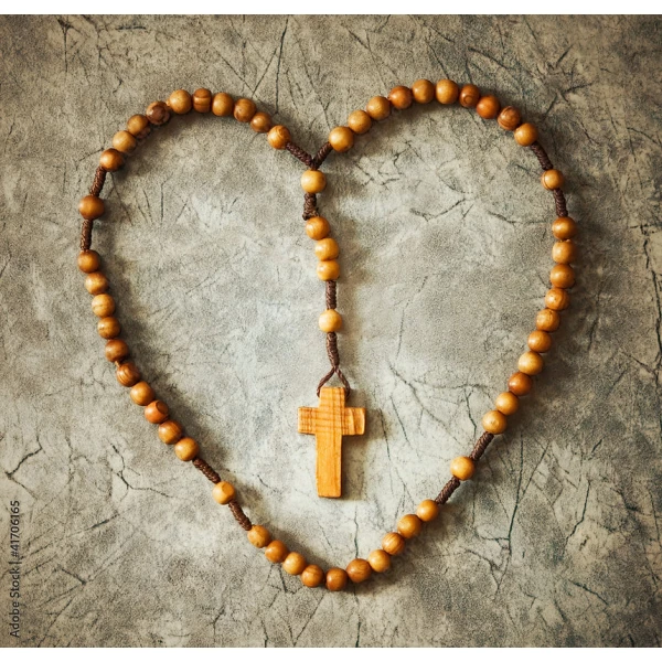 Handcrafted Wood Rosary from Bethlehem made of Olive Wood