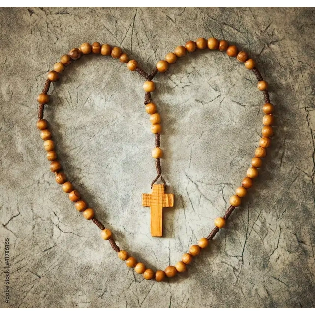 Handcrafted Wood Rosary from Bethlehem made of Olive Wood