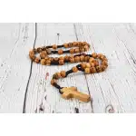 Holy Land Olive Wood Rosary Prayer Beads with Cross