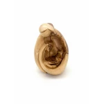 Hand-carved Mary baby Jesus figurine showing mother and child in olive wood